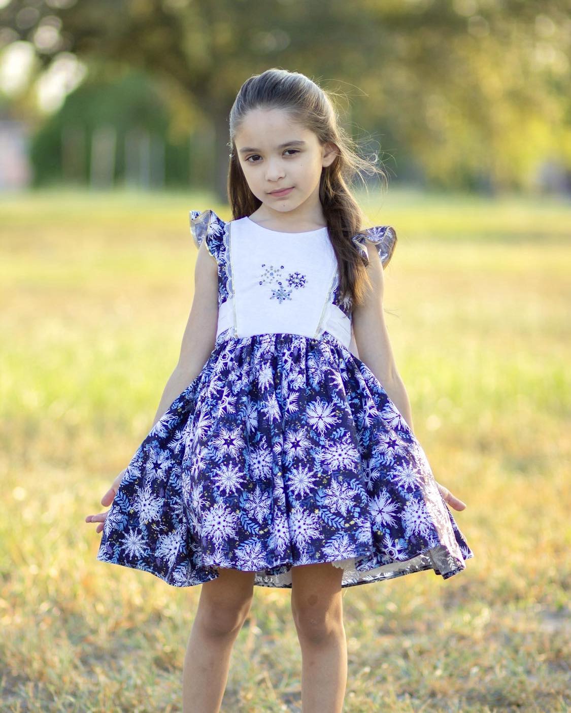 Blue Winter Snowflake - RTS Size 5