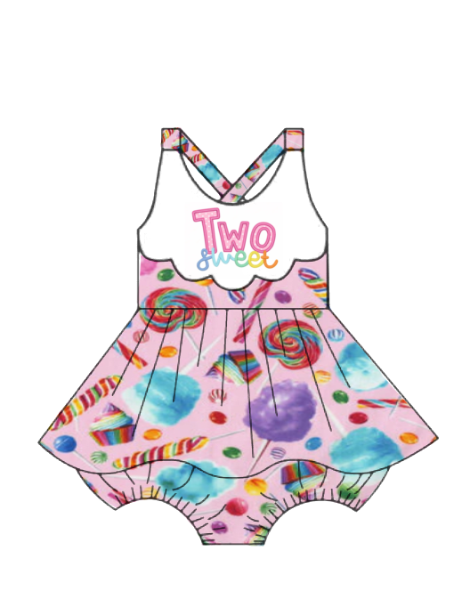 Custom TWO-Sweet Skirted Romper